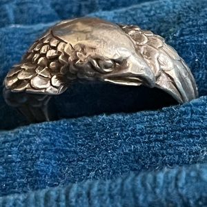 VINTAGE STERLING SILVER EAGLE RING